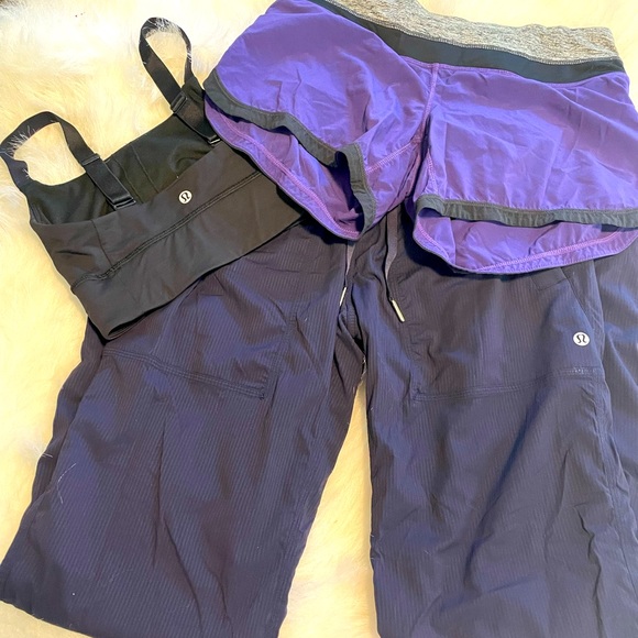 lululemon athletica Pants - LULULEMON Bundle EUC sports bra, shorts, and jogging pants